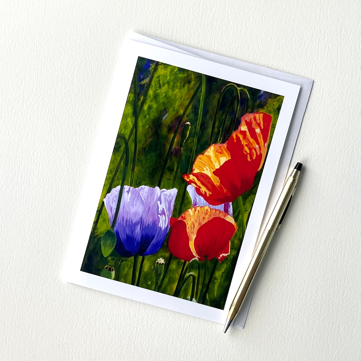 Card - Spanish poppies