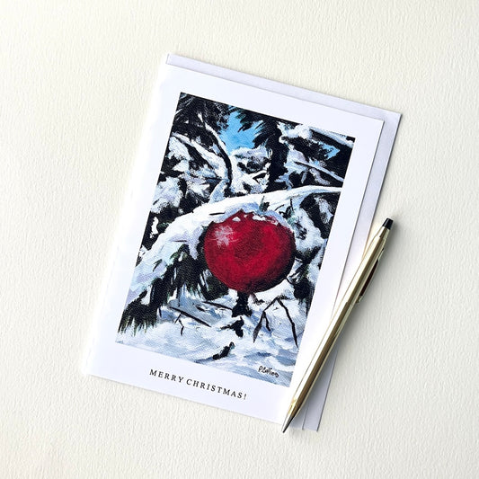 Card - Christmas Red ball