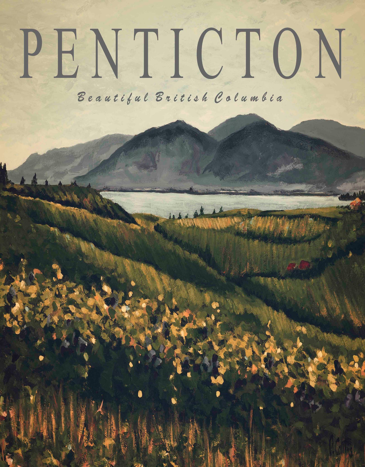Poster - Penticton Hills Vintage